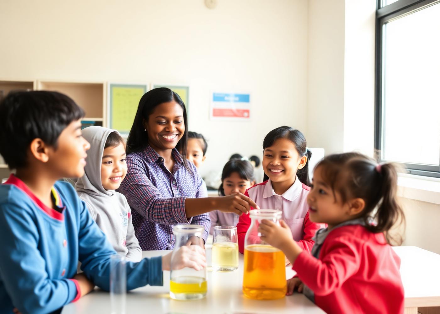 Students in the science lab